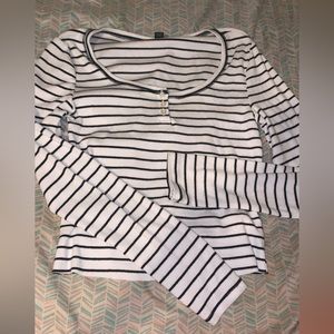 Striped Shirt Ribbed
